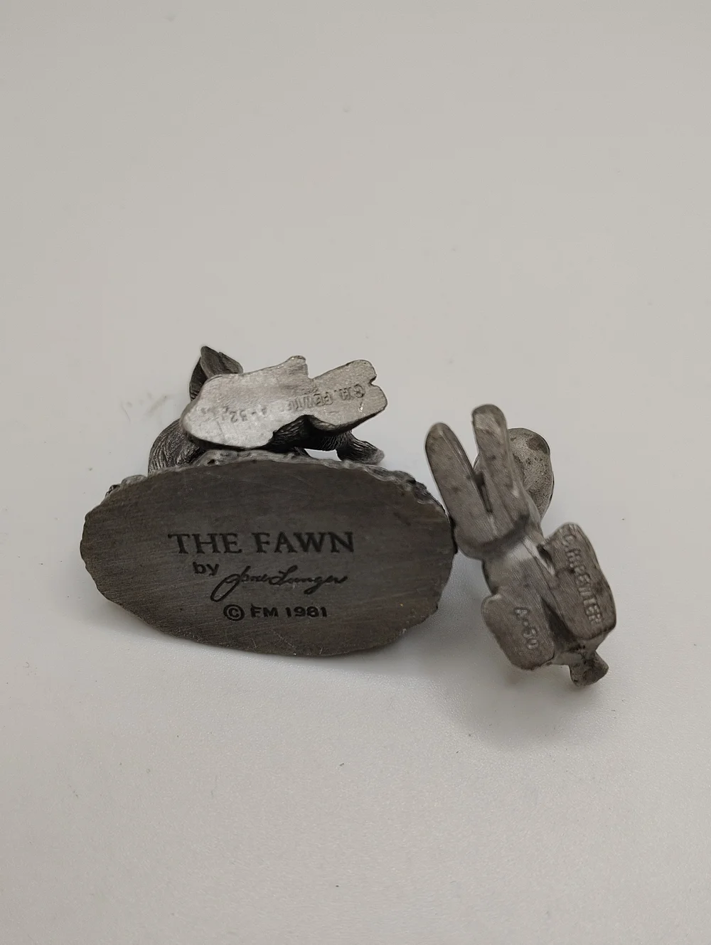 Mini Metal Deer Figurine Set Lot- Silver Decorative Small Accents